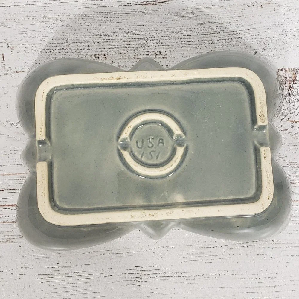 Shawnee USA 151  Pottery  Seafoam Sage Green Butterfly Planter  MCM Vintage